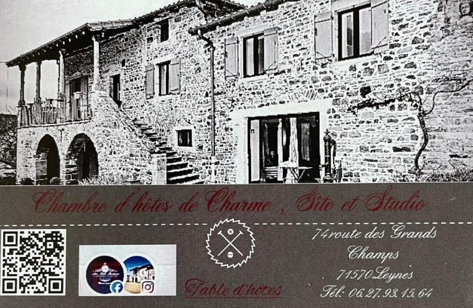 Hotel Au Petit Bonheur Chez Bambina Leynes Exterior foto